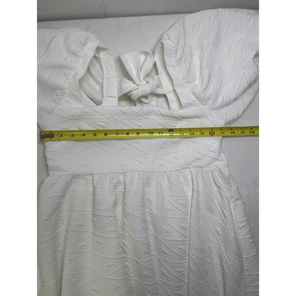 Free People Violet Babydoll Mini Dress in White. New with Tag! Size L. - Picture 7 of 8